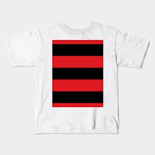 QPR Queens Park Rangers 1983 Away Red and Black Hoops Kids T-Shirt